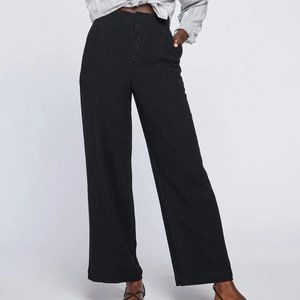 Gentle Fawn Black Wide Leg Linen Blend Julius Pants Women's Small